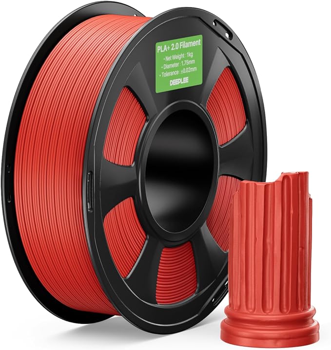PLA+ 2.0 Filament 1.75mm, Stronger Toughness 3D Printer Filament, Red 1KG, Upgrade PLA Plus 3D Printer Filament, High Speed PLA+ Filament for Most FDM 3D Drucker