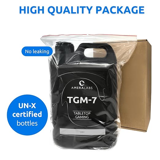 TGM-7 3D Printer Resin for Tabletop Miniatures – Tough, High Resolution, Low Odor, Fast Curing 3D Printing Liquid for 4K/8K/12K LCD/DLP/SLA UV Resin 3D Printers (Grey, 5kg)