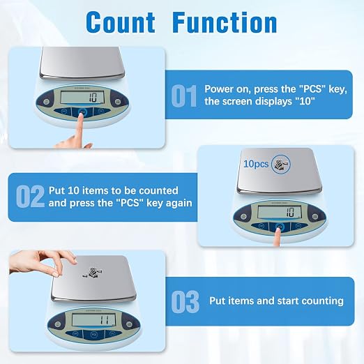 FOUR E'S SCIENTIFIC Lab Scale 5000g x 0.01g Accuracy, Laboratory Analytical Balance Scientific Scale Kitchen Scale