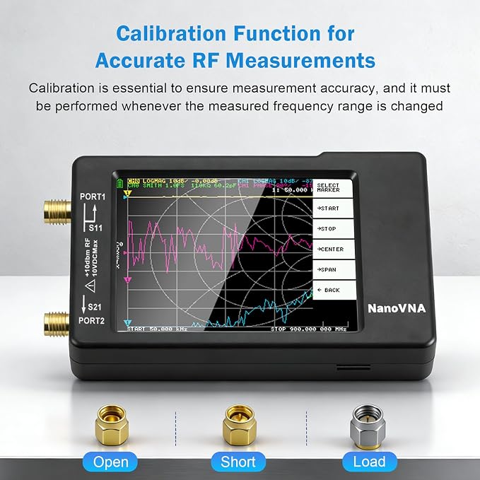 [Upgraded] AURSINC NanoVNA-H Vector Network Analyzer Latest HW Version 3.7, 9KHz -1.5GHz Antenna Analyzer with 32GB SD Card Support Data Storage, Measuring S Parameters, SWR, Phase, Delay, Smith Chart