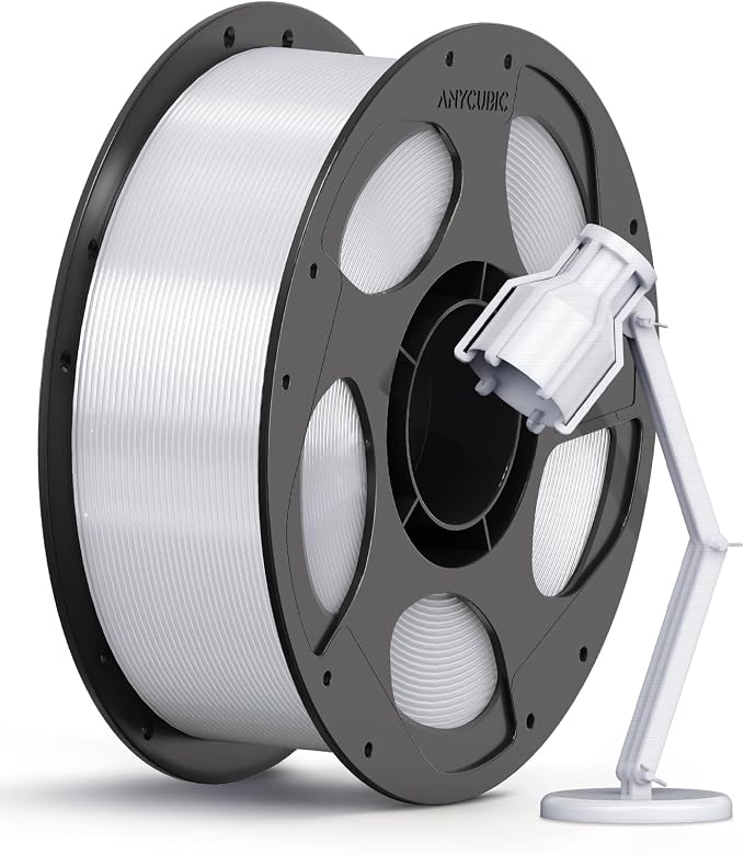 ANYCUBIC PC Filament 1.75mm, Tough and Long-Lasting Polycarbonate 3D Printer Filament, Accuracy +/- 0.02mm, Fit Most FDM 3D Printer, Translucent White