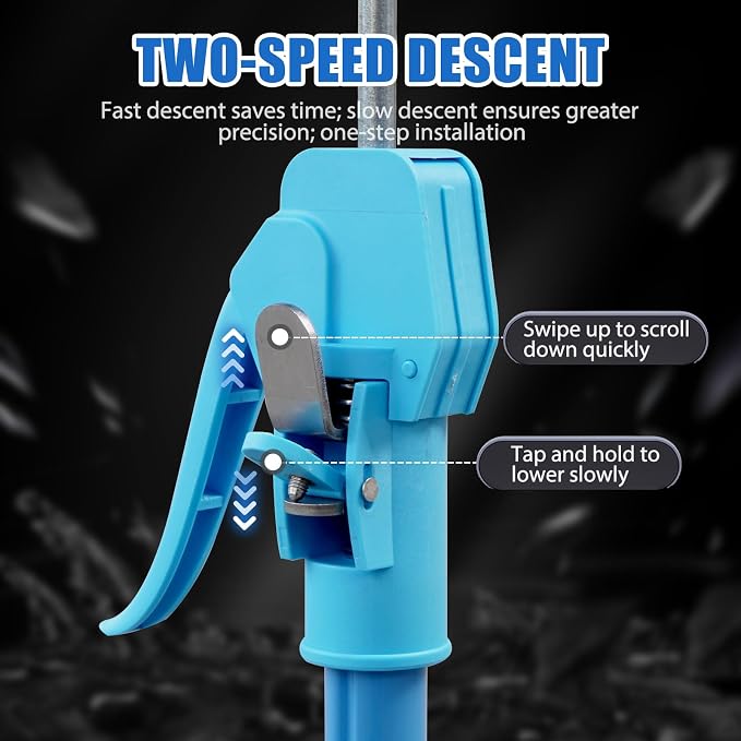 Cabinet Jacks for Installing Cabinets, 17.7"-27.9" Heavy Duty Adjustable Support Pole with 2-Way Adjust & Dual-Speed Lift, 3rd Hand System for Drywall Lift, Dust Barrier Poles & Ceiling