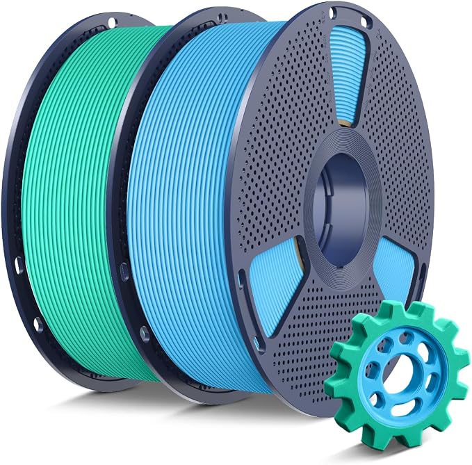 SUNLU High Speed 1.75mm PETG Filament Bundle, 3D Printer Filament PETG, Less Stringing, 2kg Total, 1kg per Spool, 2 Pack - Sky Blue+Mint Green
