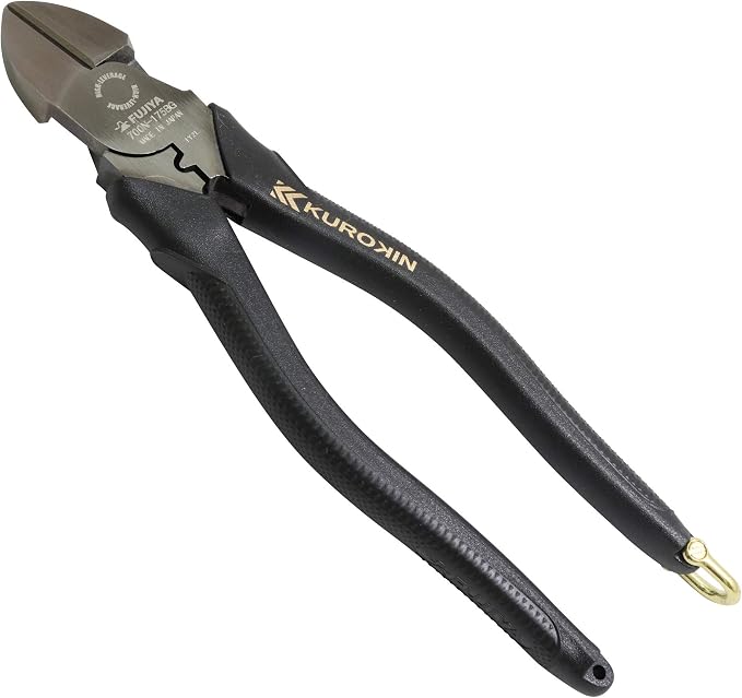 FUJIYA Tools, 700N-175BG, High Leverage Diagonal Cutting Nippers, Black & Gold color-, 7 Inch