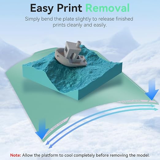 Spark i7 Cold Build Plate 267 * 301mm Double Sided Glossy+Matte Low-Temperature Print,Strong-Adhesion Platform, Compatible with Creality Spark i7 3D Printer(No Glue Required)-1PCS