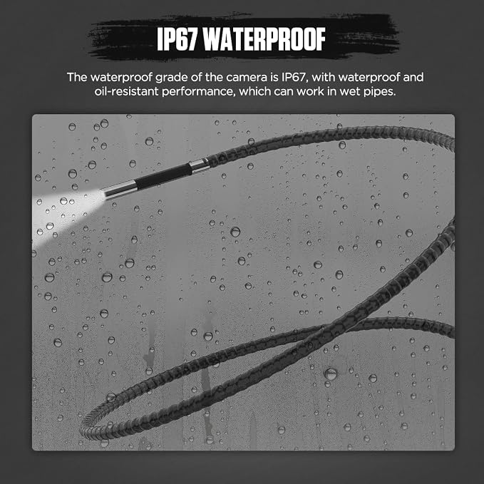 SVB305 Two-Way 210° Articulating Borescope, 4.3" IPS HD Endoscope with Light, IP67 Waterproof 3FT Flexible Cable, 32GB SD Card & 2000mAh Battery, for Automotive/Mechanical/Pipeline Inspections