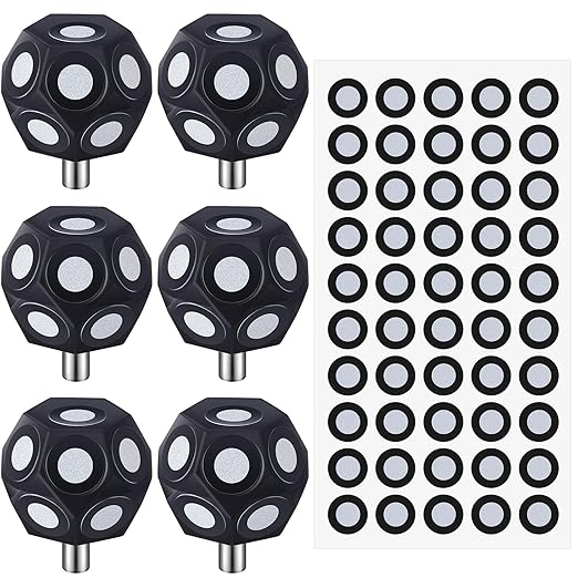 Kingdder 6 Pcs Magnetic 3D Scan Markers Set 2 Sheet 100 Point 3.0 mm 3D Scan Markers Dot Stickers Scanning Spray Scanner Turntable Compatible Tracking Dot Reference Point for Scanning