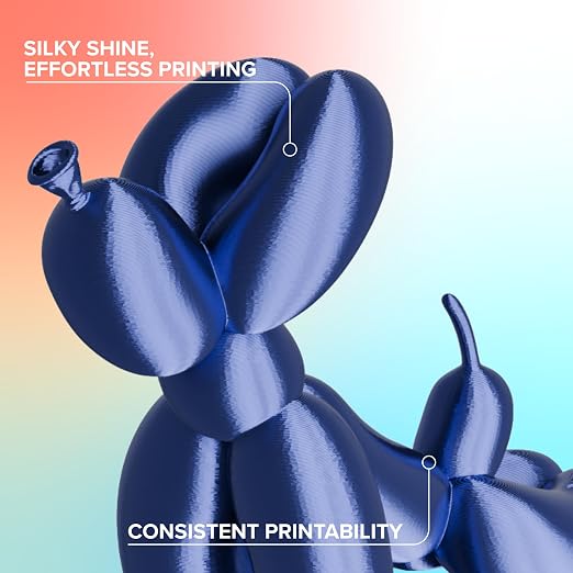 Polymaker Panchroma Silk PLA Filament 1.75mm, 1kg, Dark Blue | Neatly Wound, High-Gloss Finish PLA, Easy Print & Smooth Feeding, Compatible with Bambu Lab & Most 3D Printers