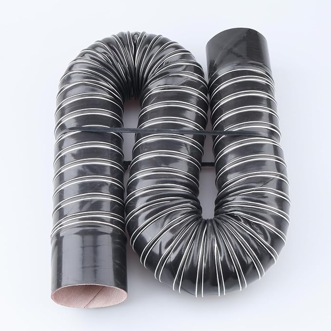 AC PERFORMANCE 2.5" ID Silicone Flexible Brake Cooling Air Ducting Induction Intake Pipe Hose with Cuff, Length 1 Meter (3.3 Feet), Black