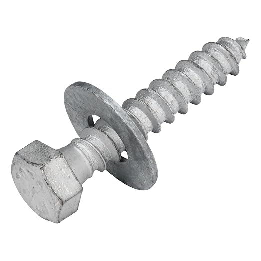 3/8 x 2-1/2 (50 Pack) Lag Screw Kit, 50 Screws and 50 washers, Hot Dip Galvanized, Meets ASME B18.2.1 Industrial/Commercial Grade by Makers Bolt