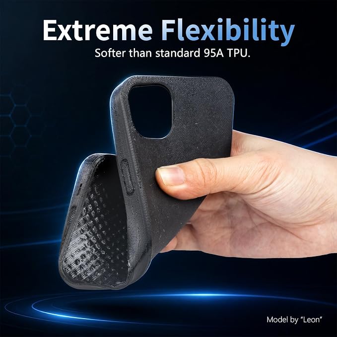 Siraya Tech Flex TPU Filament - 85A Shore, ISO 10993, High Flexibility & Toughness, High Flow & Speed, Easy to Print, Moisture-Resistant Aluminum Bag - Ideal for Footwear, Protective Gear (Black, 1kg)