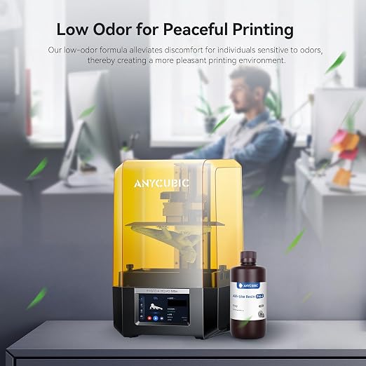 ANYCUBIC ABS-Like Resin Pro 2 Bundle, Upgraded 8K 3D Printer Resin with Enhanced Strength and Toughness, Wide Compatibility for All LCD 3D Printers (4Packs*1kg Black, 4kg in Total)