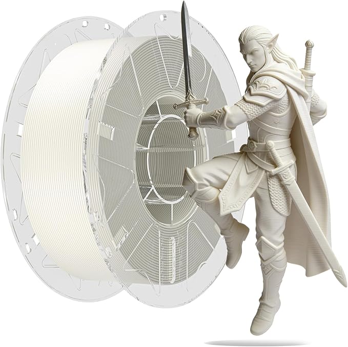 Creality 3D Printer RFID Filament, Hyper PLA Filament 1.75mm Bundle for 3D Printing, Hyper PLA RFID Filament No-Tangling High Precision, 1KG(2.2 lbs) Spool (White)