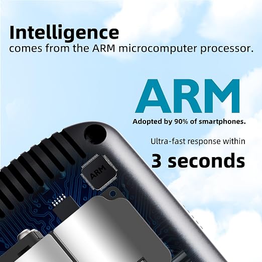 Air Quality Monitor, 5-in-1 Air Quality Tester, for Enclosed Spaces | Measures HCHO, TVOC, AQI, PM2.5, PM10，with a color LED screen showing specific real-time data clearly.