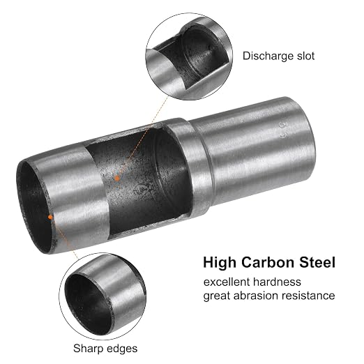 HARFINGTON Hollow Punch for Leather 36mm Round Hole Punch Tool for Belt Puncher Carbon Steel Single Punch for Watch Belts Cut Leather Craft Rubber Paper Fabric Plastic Soft Material