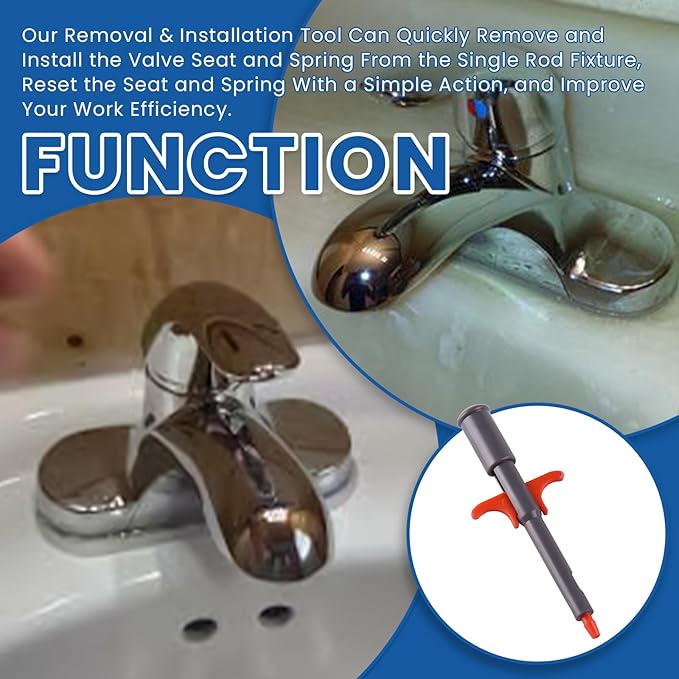 Seat and Spring Removal & Installation Tool Compatible with Delta Faucet (Tool for Easy Disassembly and Installation of Delta Single Handle Faucet Valve Seat and Spring)