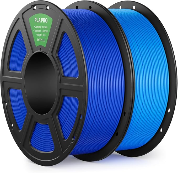 PLA PRO Filament 1.75mm, Stronger Toughness 3D Printer Filament, PLA Filament Dimensional Accuracy +/- 0.02 mm, Neatly Wound, Fits Most FDM 3D Printer, Blue & Sky Blue