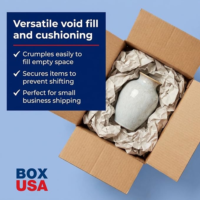 Box USA Packing Paper Sheets 20 x 30 (600 Sheets) - Newsprint Paper for Shipping, Storage and Moving Supplies, White