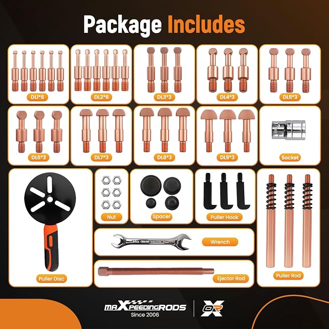 maXpeedingrods 55-in-1 Bearing Puller Kit, Wheel Bearing Removal Tool & Blind Hole Bearing Puller Set, Inner Outer Bearing Separator Tool with 12 Sizes Extractor