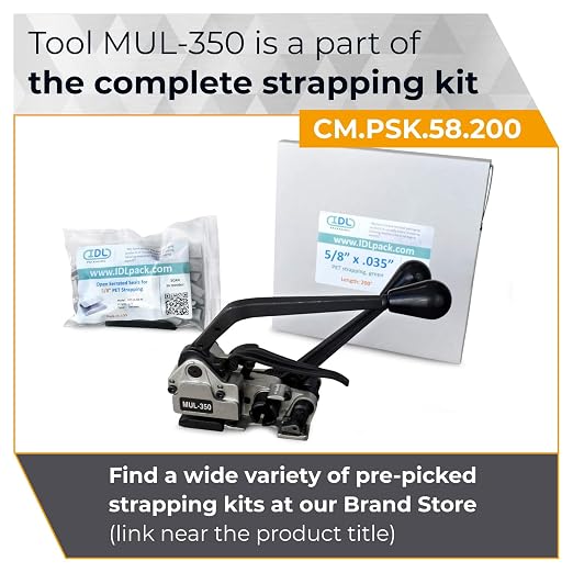 IDL Packaging Teknika MUL-350 Heavy Duty Combination Tool for PET Strapping, 5/8" Strap Width