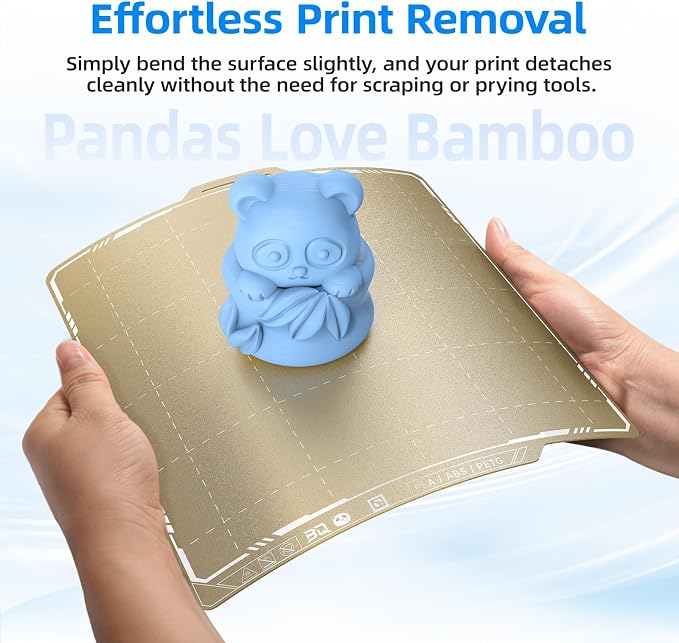 BIQU PyroGrip Double Side Textured PEI Build Plate for Bambu-Lab P1P P1S P2S X2D X1C X1E A1 3D Printers 257x257mm PEI Spring Steel Flexible Sheet Print Bed Removable Surface Platform
