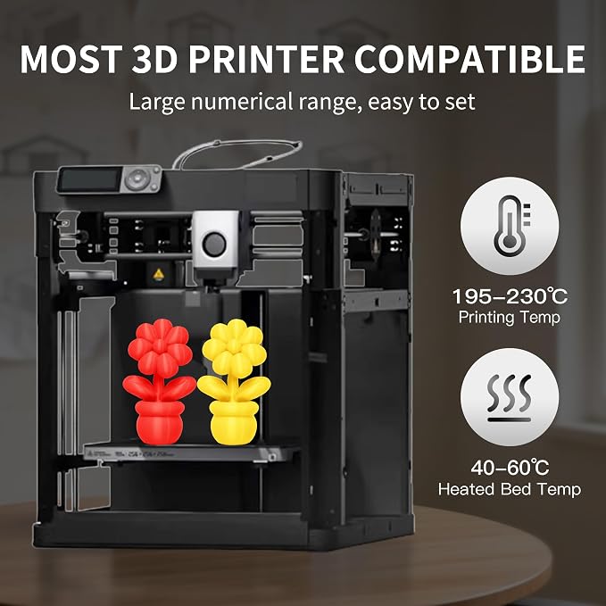 RAMBERY 500gx8 PLA+ Filament Bundle 1.75mm, 8 Colors PLA Plus 3D Printing Filaments Dimensional Accuracy +/- 0.02mm, 8 Pack 500g Spools, Black/White/Red/Yellow/Gray/Blue/Pink/Mint Green
