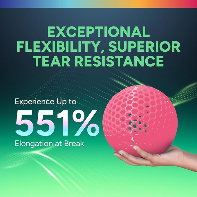 OVERTURE TPU 95A Flexible 3D Printer Filament 1.75mm | High Elasticity & Durability Filament,1kg Spool(2.2lbs),Fit Most FDM Printer(TPU Bright Pink)