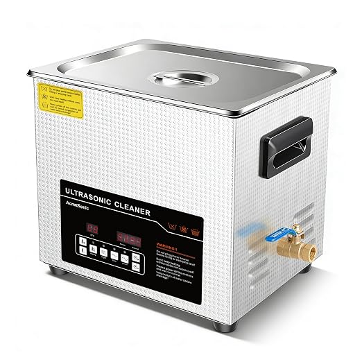 Ultrasonic Cleaner 10L Dual-Frequency Professional Digital Stainless Steel Cleaning Machine with Heater Timer for Denture, Coins, Small Metal Parts, Circuit Board, Lab Tools, etc