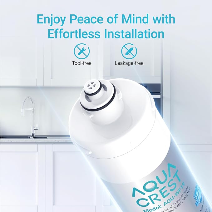 AQUA CREST I2000 2 Under Sink Water Filter, Replacement for Pentair® Everpure I2000 2, EV9612-22, MC2, ESO7, MH2, EV9612-56, EV9607-25, EV9613-21, NSF/ANSI 42 Certified, 26000 Gallons