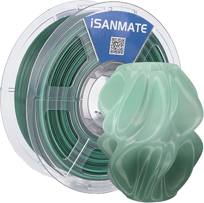 iSANMATE Gradient PETG Filament 1.75mm Translucent Dual Color High Speed Color Change 3D Printer Filament 50-400mm/s Specifically Designed for Lamps for Bambu Lab 3D Printers(Landscape)