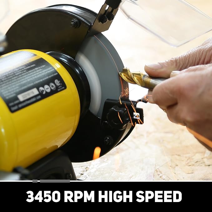 Woodskil 2.8Amp 1/2HP 6-Inch High-Speed Bench Grinder, CSA Listed, Table Grinder for sharpening