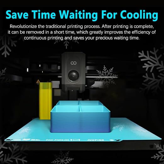 Cool Plate for Elegoo Centauri Carbon/Centauri Carbon 2 Build Plate No Heating Texture PEI Sheet 260X271mm Double Sided PLA Plate Strong Viscosity Cold Plate for Elegoo CC/CC2 3D Printer Platforms