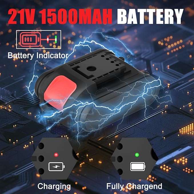 GardenJoy 20v Cordless Drill Set, Power Electric Kit Battery With Charger 30Nm 2-Speed 3/8" Keyless Chuck 24+1 Torque Drill Driver screwdriver Bits with LED Electric Work Light for Women DIY