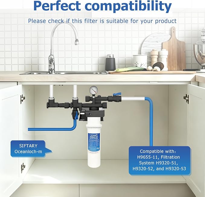 4HC-H Water Filter, Compatible with H9655-11, Filtration System H9320-51, H9320-52, and H9320-53, for Hoshizaki 4HC-H Replacement Water Filter Cartridge 1 Pack