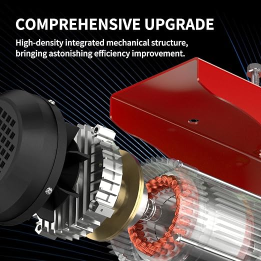 Electric Hoist, 880 lbs Electric Winch with 14 FT Wired Remote Control, Electric Hoist 110 Volt with 20-40 FT Lifting Height for Garage Warehouse Factory