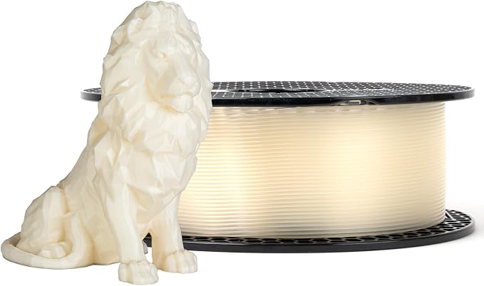 Prusament Premium PLA Natural 1.75mm 1kg 3D Printer Filament | PLA filament with ±0.02 mm precision, low warping, and reliable, tangle-free printing for beginners and professionals.