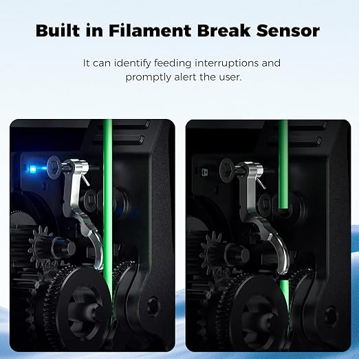 Creality K2 Plus Extruder Kit, Original 3D Printer Extruder Part, K2/ K2 Pro Combo Dual Gears Extrusion Kit with Filament Break Sensor, 6.25:1 Reduction Ratio, Force Up to 80N for Filament Smooth Feed