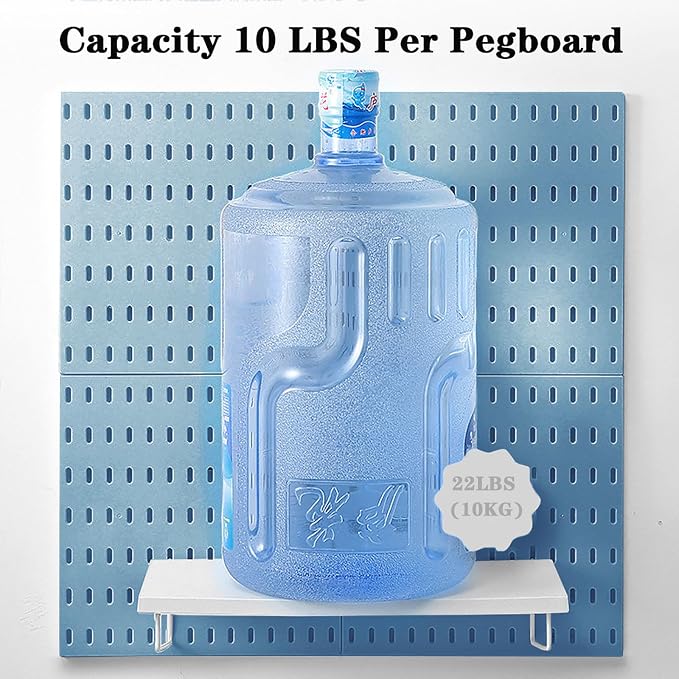 8-Pack 22"x44" Plastic Pegboard Panels Durable Modular Organizer Boards for Wall Storage, Garage, Workshop & Craft Room – Lightweight & Easy to Install