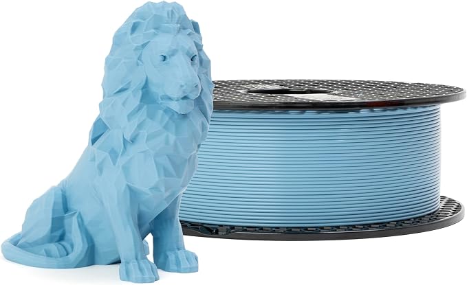 Prusament Premium PLA Chalky Blue 1.75mm 1kg 3D Printer Filament | PLA filament with ±0.02 mm precision, low warping, and reliable, tangle-free printing for beginners and professionals.