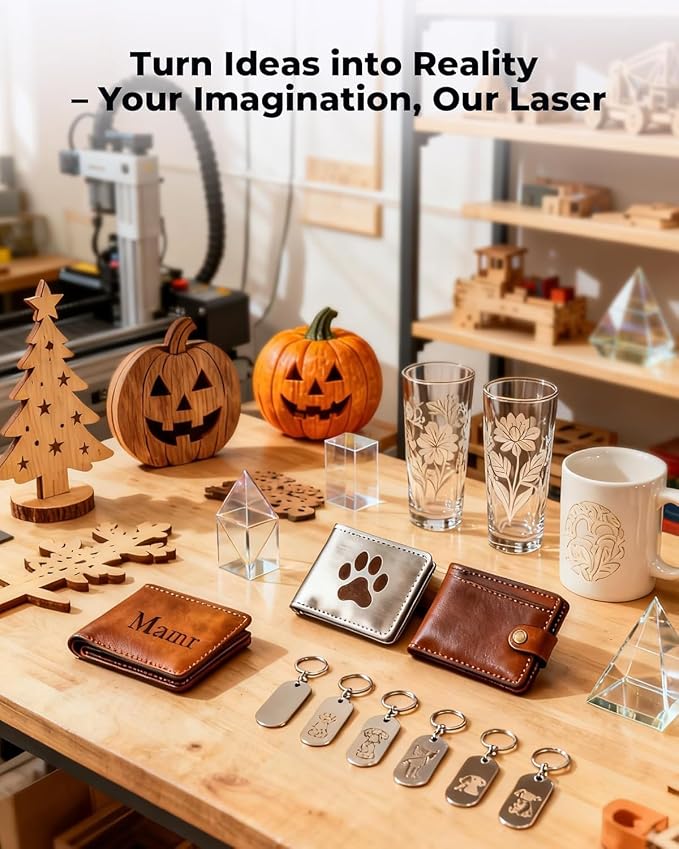 ACMER S1 2500mW Laser Engraver, Portable Cutter & Engraving Machine for Beginners,130×130mm Working Area,0.06mm Laser Spot,Creative DIY,Education STEM,Customized Business with Wood,Metal
