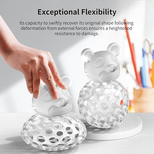 ANYCUBIC Ultra Tough Resin, 3D Printer Resin with Strong Impact Resistance and High Flexibility, Suitable for Direct Use or as an Additive, Wide Compatible for LCD Resin 3D Printers (Clear, 1kg)