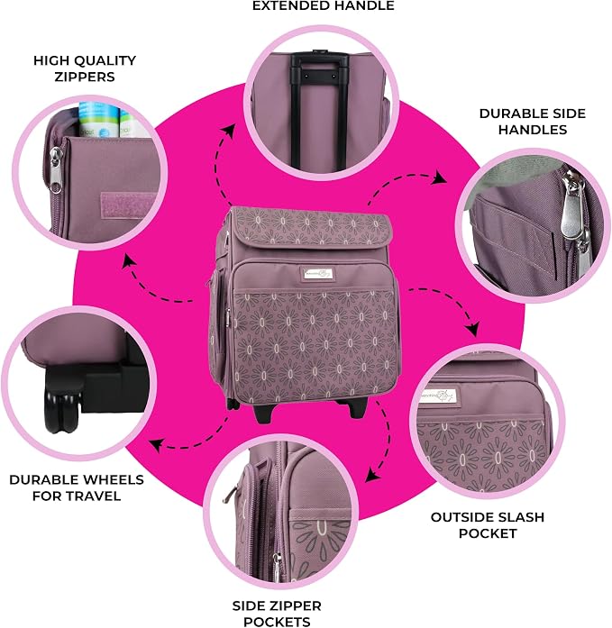Everything Mary Premium Collapsible Scrapbook Case Tote Bag – Spacious Craft Storage with Multiple Pockets for Art Supplies, Tools & Essentials – Portable, Durable & Foldable