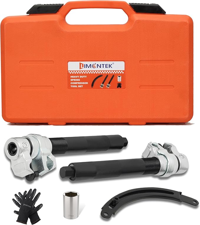 Coil Spring Compressor Tool, Heavy Duty Macpherson Strut Spring Compressor Set with Safety Bracket for Car Truck ATV UTV, 2200 LB Capacity
