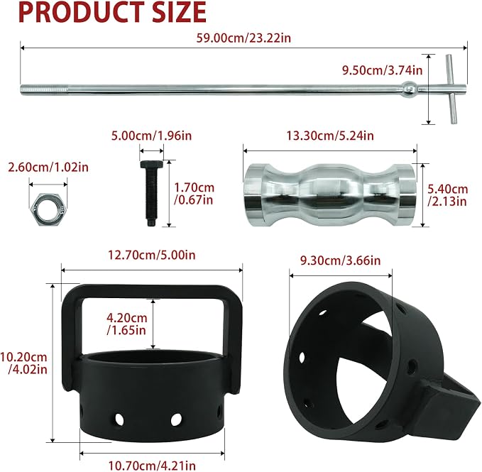 CV Axle Puller Tool with 3.8lb Slide Hammer Heavy-Duty Heat-Treated Driveshaft Removal Set for ATV UTV Applications