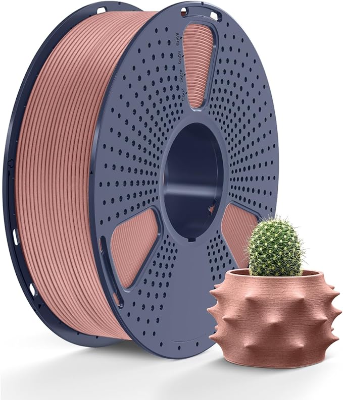 SUNLU Real Wood Fiber PLA Filament, Neatly Wound PLA 3D Printer Filament 1.75mm Dimensional Accuracy +/- 0.03mm, Fit Most FDM 3D Printers, 1kg Spool (2.2lbs), Woody Scent Cherry Wood Fiber PLA