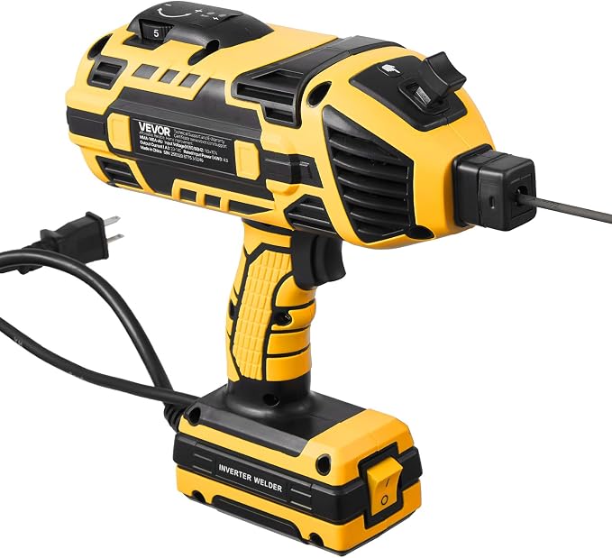 VEVOR Portable Handheld Welding Machine, 20-140A Portable ARC Welder with 5-Level Current Adjustment & IGBT Inverter, 110V Handheld Stick Welder with Hot Start Function Fit for 1/16"-1/8" Welding Rods