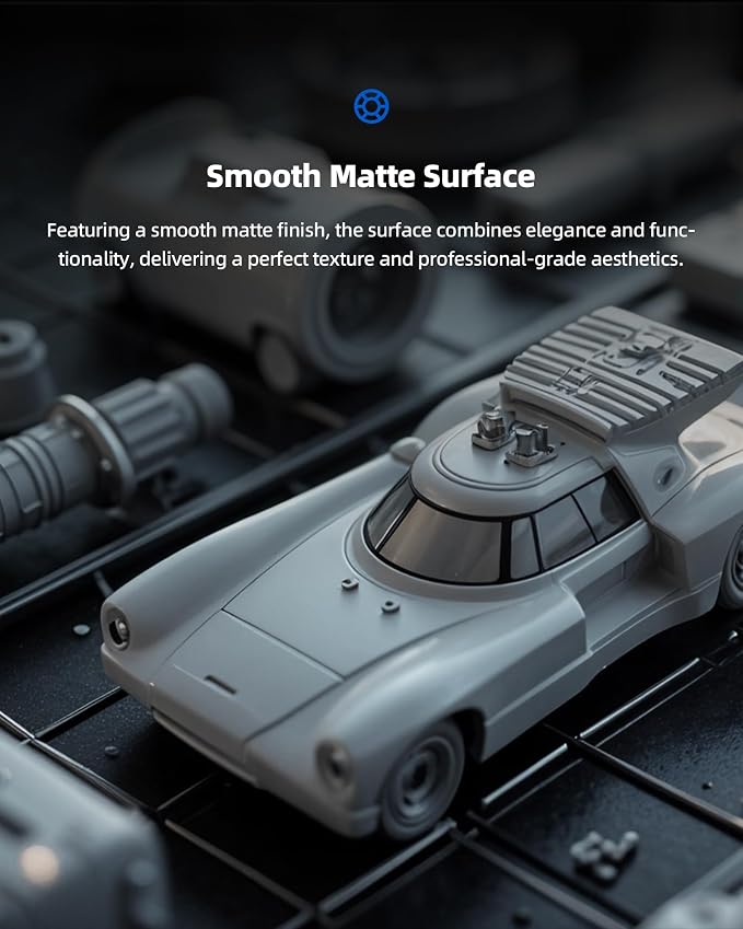 Inslogic Tough 3D Printer Resin, High Strength and Scratch-Resistant Matte Finish, Durable and Flexible, 405nm UV-Curing Resin for LCD, DLP, SLA 3D Printing, 1kg Gray
