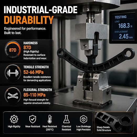 Up to 536℉(280°C) 3D Printer Resin, High Temperature resina, High Precision 3D Printing Resin for Engineering, Industrial Parts, 405nm Photopolymer Resin for DLP/LCD Gray 1000g