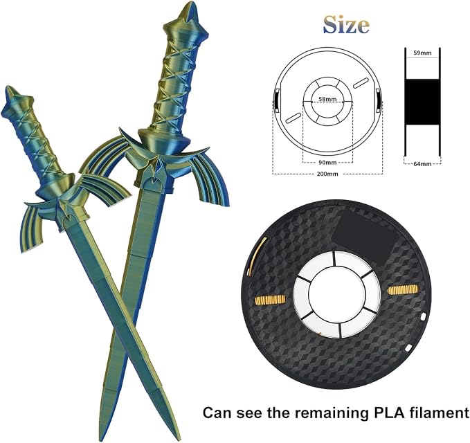 Kingroon Tricolor PLA Filament, Dualcolor Silk PLA Filament, Multicolor 3D Printer Filament, 1.75 mm, Dimensional Accuracy +/- 0.03 mm, 16kg Spool(35.2lbs) 16 Rolls, 16 Different Multicolor Filaments