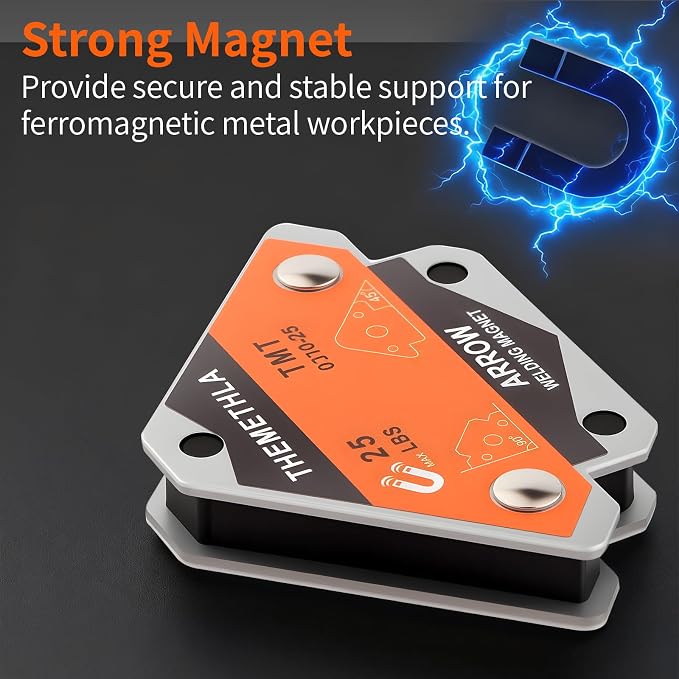 Welding Magnets 25 LBs 50 LBs & 75 LBs-6 Pieces Magnetic Welding Holder Set, Holding Power Welding Accessories